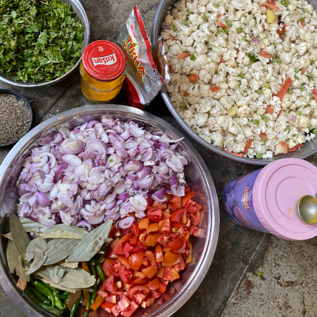 Project 34: 137 meals Veg Pulav, 2 volunteers, 4 hours